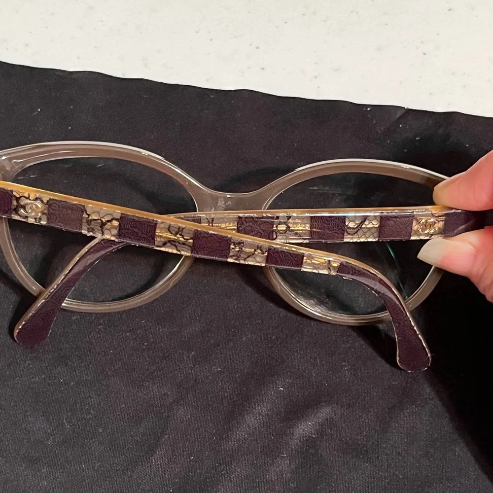 Chanel Milky Brown Lace Glasses